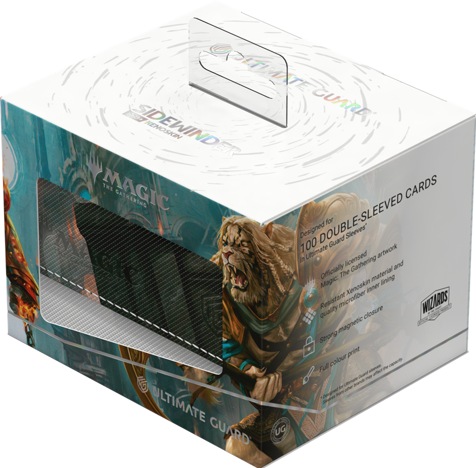 Sidewinder 100+ Xenoskin Magic: The Gathering "Reality Fracture" - Ajani, Counterattack Leader Deck Box Ultimate Guard | Red Claw Gaming