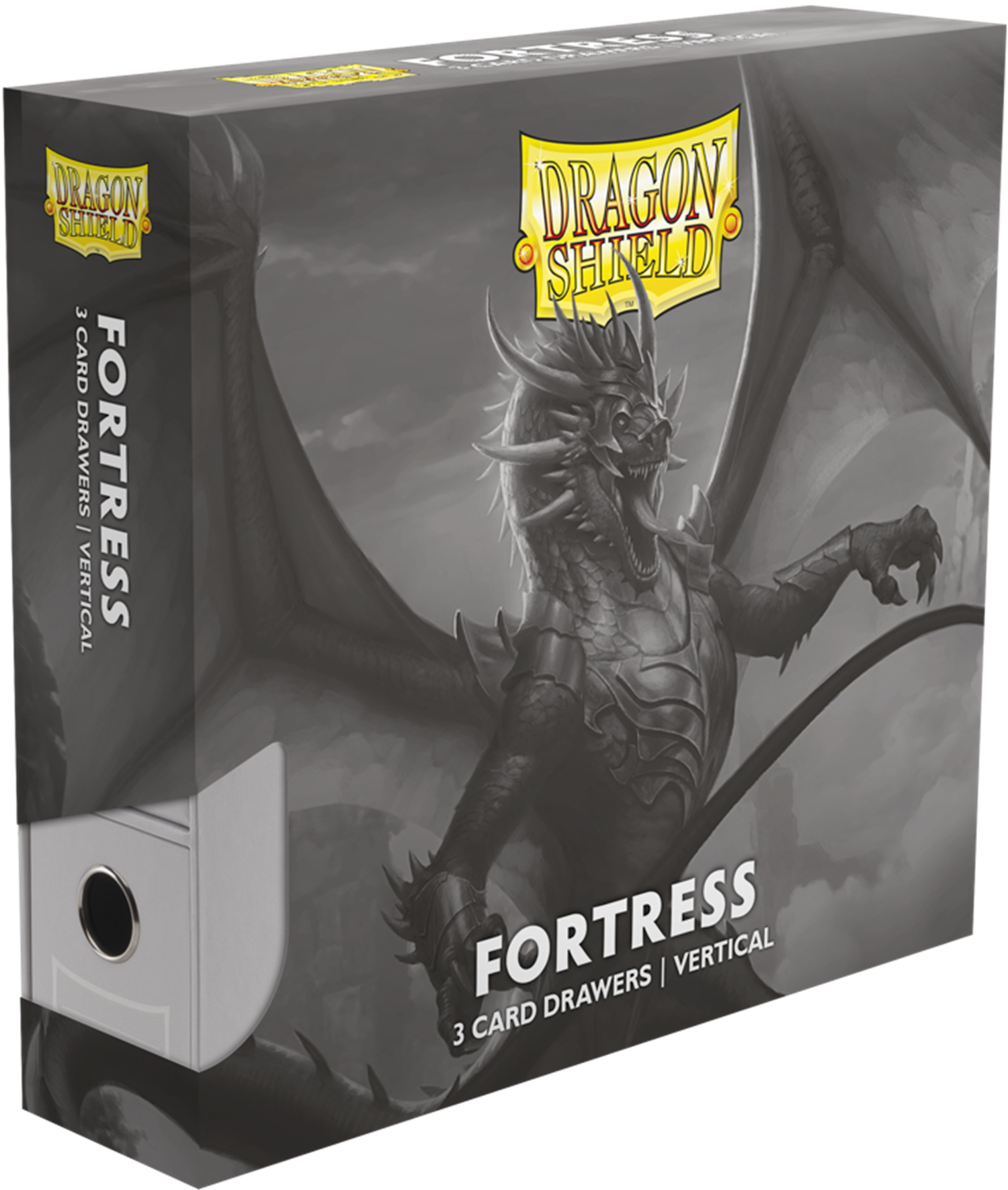 DRAGON SHIELD FORTRESS CARD DRAWERS VERTICAL 3 ROW WHITE | Red Claw Gaming