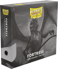 DRAGON SHIELD FORTRESS CARD DRAWERS VERTICAL 3 ROW WHITE | Red Claw Gaming