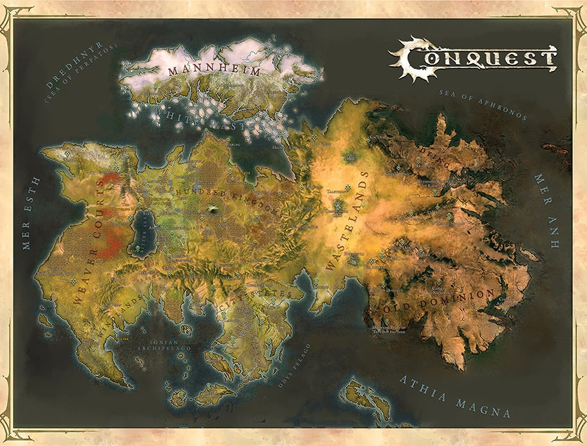 CONQUEST CLOTH MAP OF ALEKTRIA Miniatures Universal DIstribution    | Red Claw Gaming