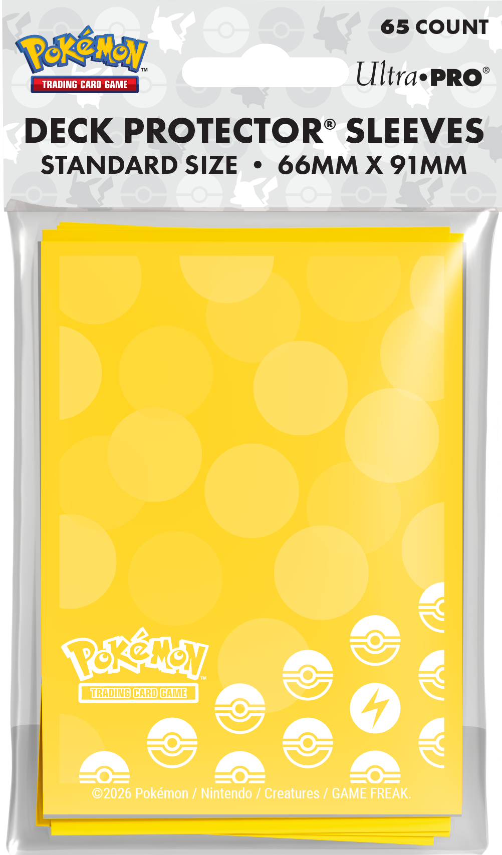 UP D-PRO POKEMON ENERGY LIGHTNING TYPE 65CT Card Sleeves Ultra Pro | Red Claw Gaming
