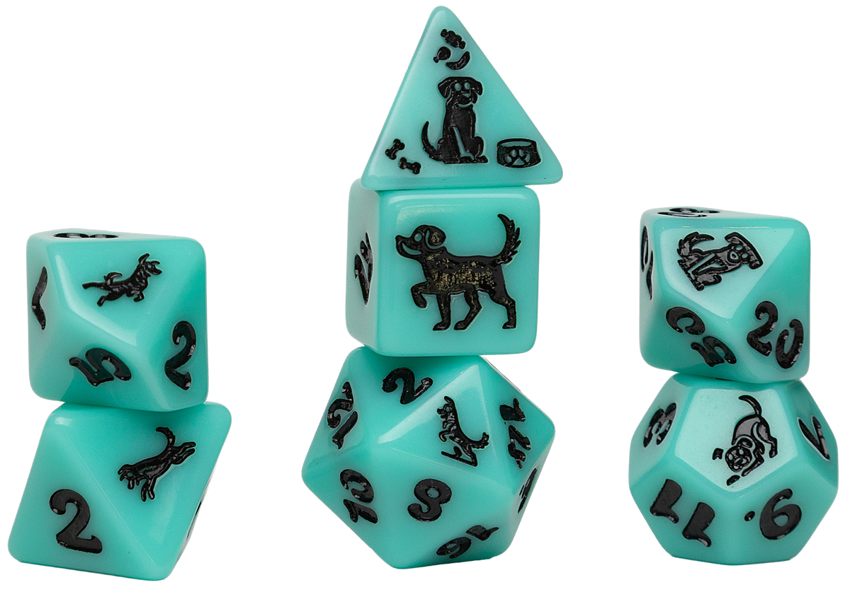 SEAFOAM SHEPHERD 7-DIE SET Dice & Counters Sirius Dice | Red Claw Gaming