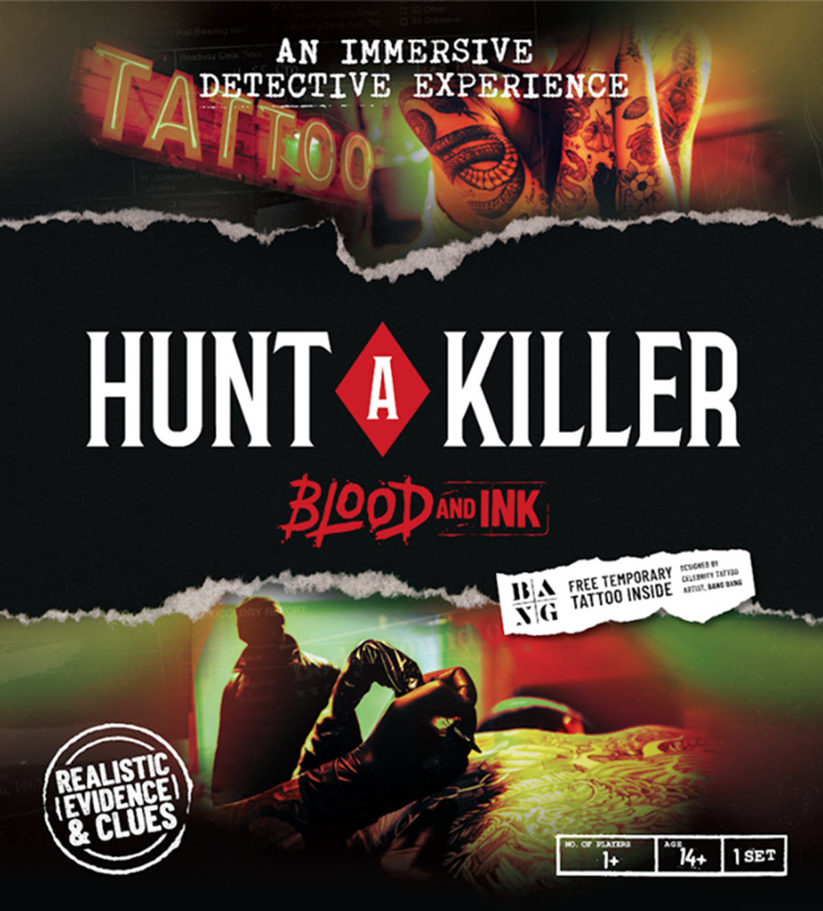 Hunt a Killer - Blood and Ink Board Games Universal DIstribution | Red Claw Gaming