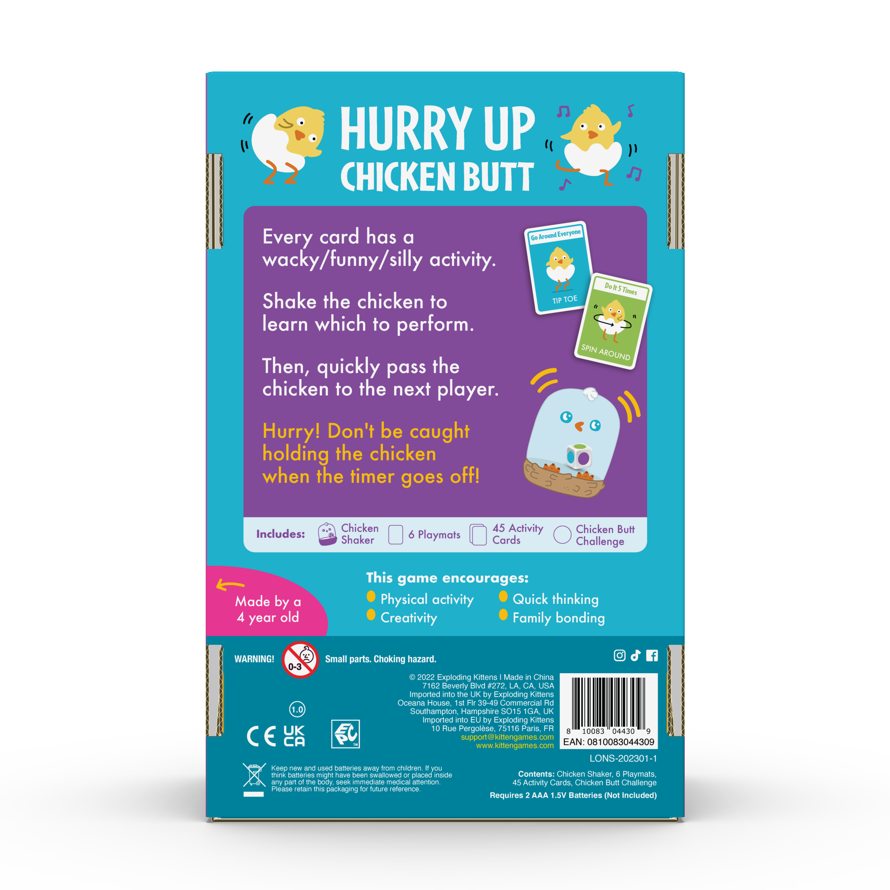 HURRY UP CHICKEN BUTT Board Games Exploding Kittens    | Red Claw Gaming