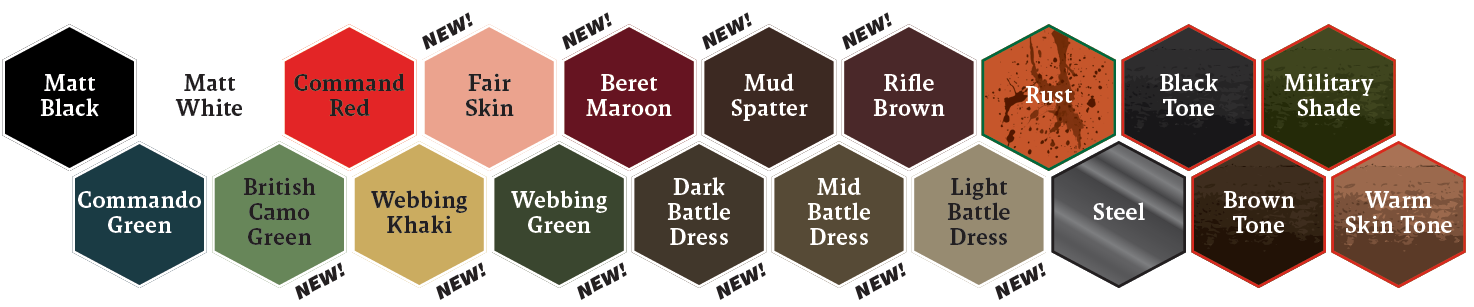 The Army Painter, Historical: WWII British Paint Set, 20 x 18 ml Warpaints Fanatic: 14 acrílicos, 4 lavados, 1 efecto y 1 metálico - Pintura para miniaturas de British Armed Forces The Army Painter, Historical: WWII British Paint Set, 20 x 18 ml Warpaints Fanatic: 14 acrílicos, 4 lavados, 1 efecto y 1 metálico - Pintura para miniaturas de British Armed Forces