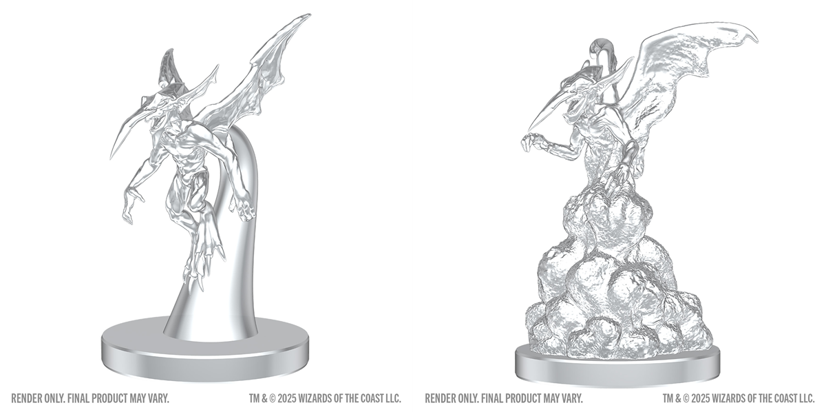 DND UNPAINTED MINIS WV28 ICE MEPHIT & DUST MEPHIT Minatures Wizkids Games | Red Claw Gaming