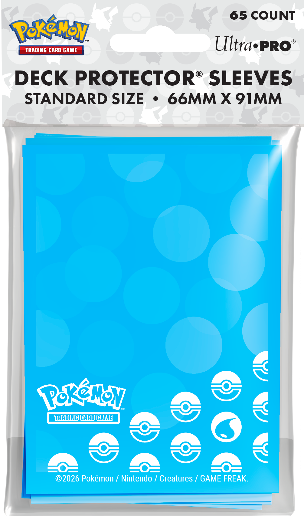 UP D-PRO POKEMON ENERGY WATER TYPE 65CT Card Sleeves Ultra Pro | Red Claw Gaming