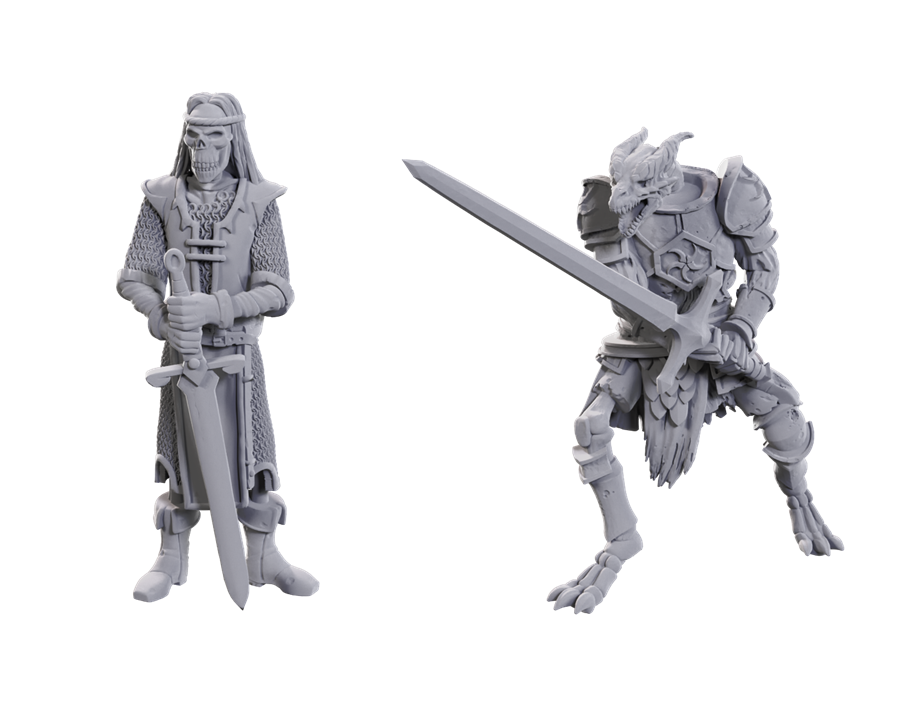 D&D Nolzur's Marvelous Miniatures: LIMITED EDITION 50TH ANNIVERSARY SKELETON KNIGHTS Minatures Wizkids Games | Red Claw Gaming