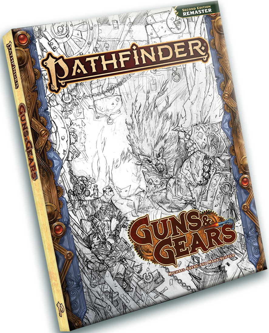 PATHFINDER 2E GUNS AND GEARS REMASTERED HC SKETCH COVER Pathfinder Paizo | Red Claw Gaming