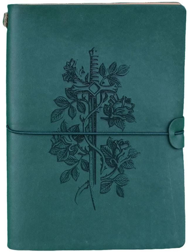CHARACTER JOURNAL GREEN SWORD AND ROSE Hrothgar's Hoard Red Claw Gaming | Red Claw Gaming
