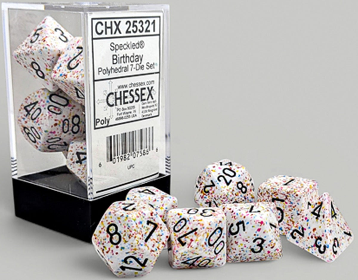 SPECKLED 7-DIE SET POLYHEDRAL BIRTHDAY | Red Claw Gaming