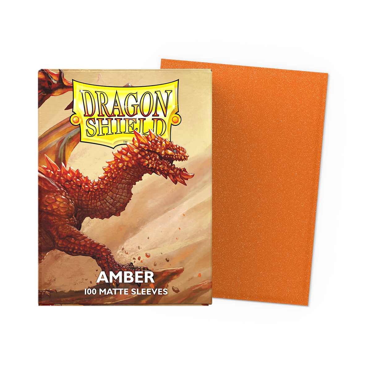 DRAGON SHIELD SLEEVES MATTE AMBER 100CT Dragon Shield Dragon Shield | Red Claw Gaming
