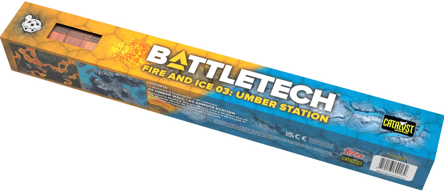 BATTLETECH BATTLEMAT FIRE AND ICE 03 UMBER STATION | Red Claw Gaming