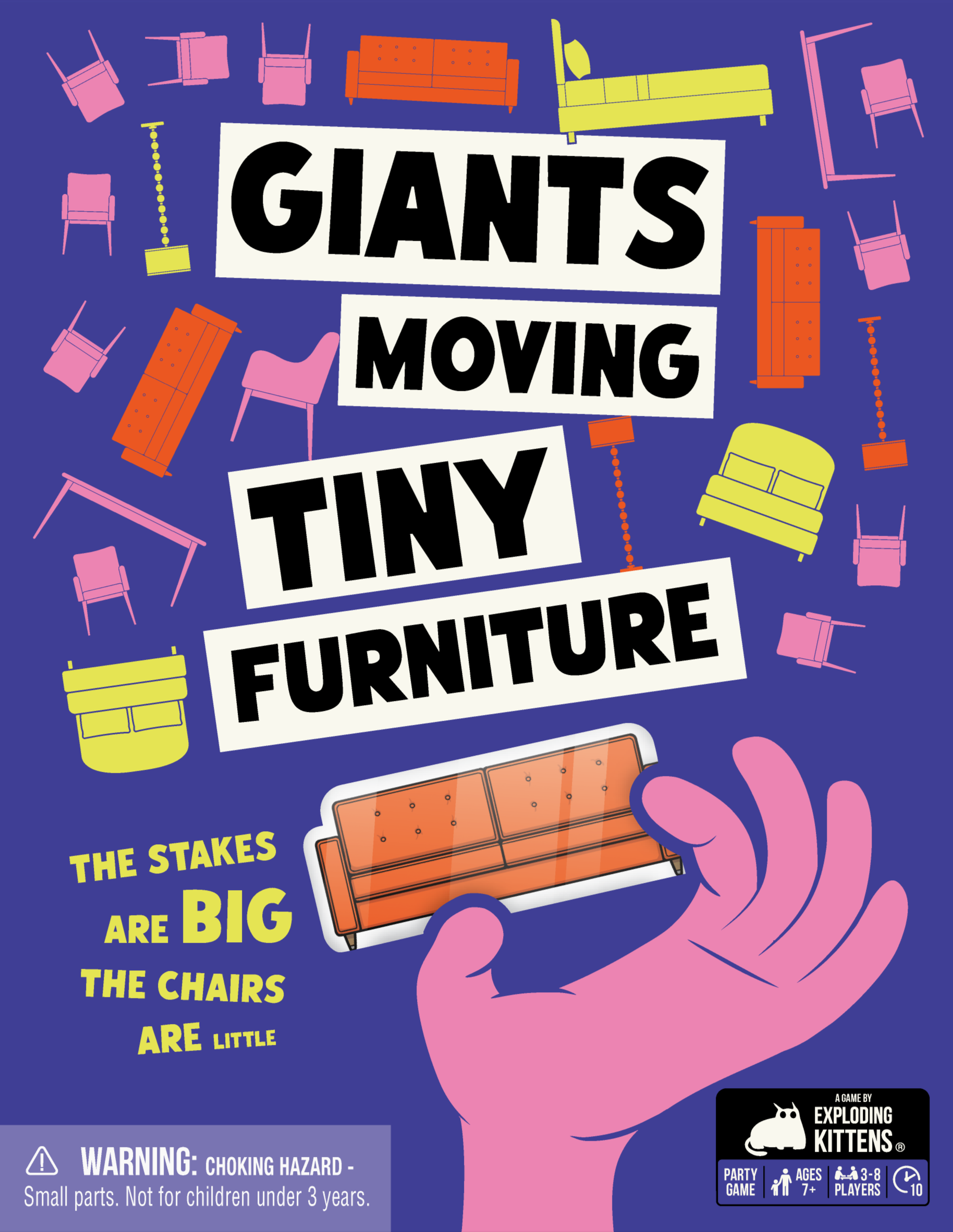 Giants Moving Tiny Furniture Board Game Exploding Kittens | Red Claw Gaming