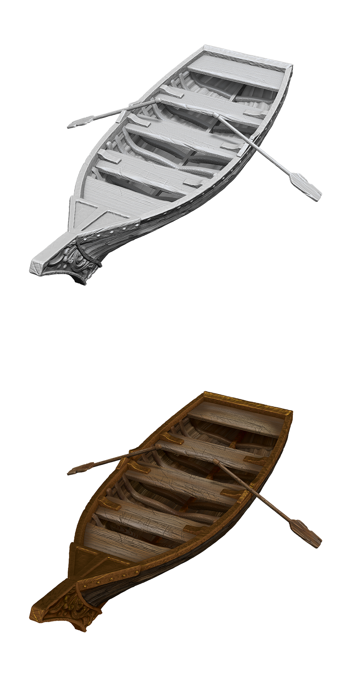 Wizkids Unpainted Miniature: Rowboat and Oars Minatures Wizkids Games | Red Claw Gaming