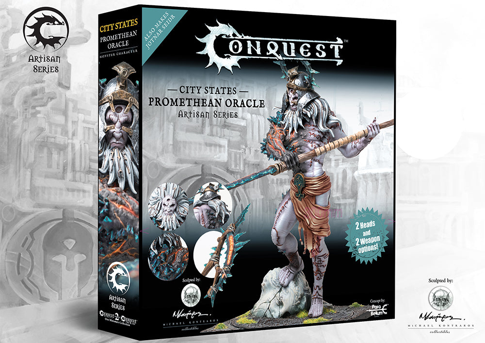 CONQUEST: CITY STATES ARTISAN SERIES PROMETHEAN ORACLE Miniatures Universal DIstribution | Red Claw Gaming