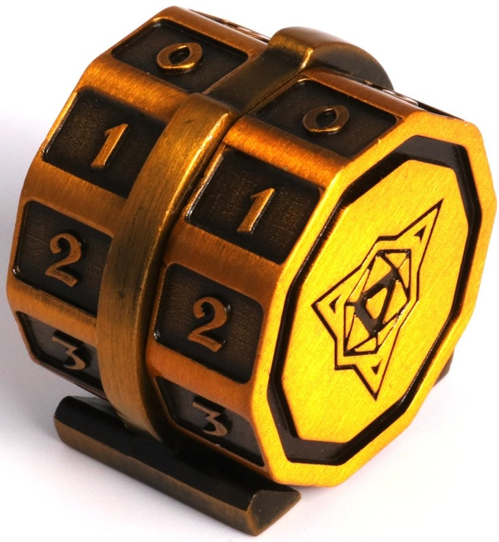 LifeLink Counter Verson 2 Die Hard Dice Battleworn Gold | Red Claw Gaming