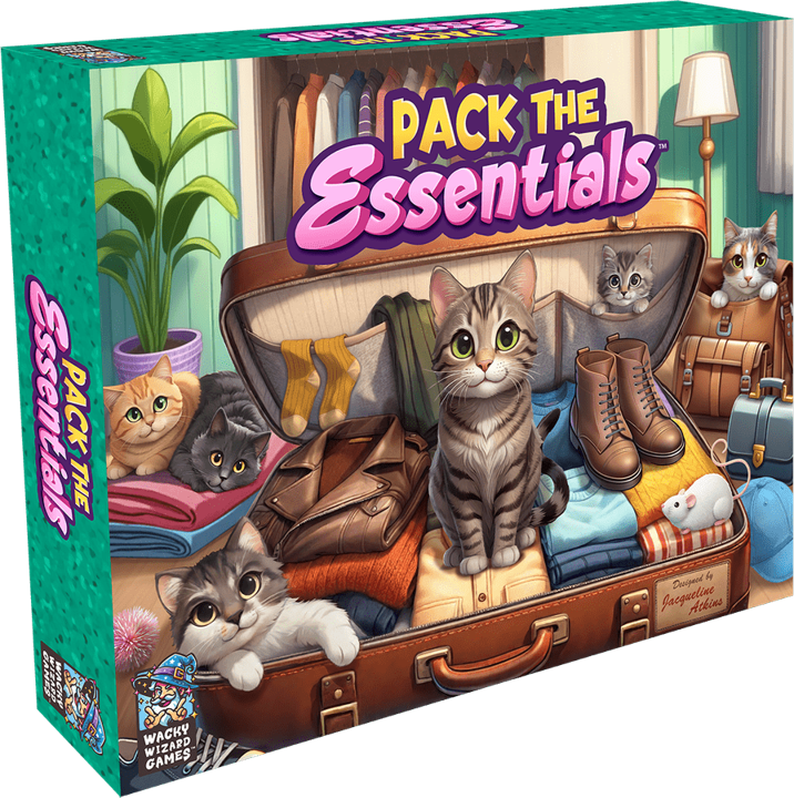 Pack the Essentials Board Game Wacky Wizard Games | Red Claw Gaming