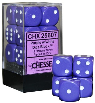 OPAQUE 12D6 PURPLE/WHITE 16MM | Red Claw Gaming