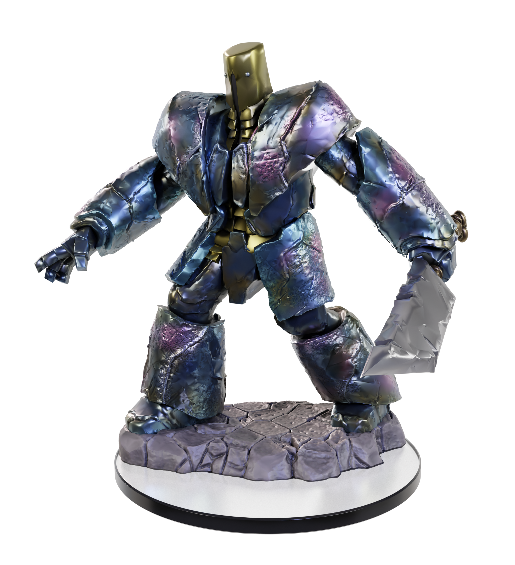 CRITICAL ROLL UNPAINTED MINIS COBALT GOLEM Minatures Wizkids Games | Red Claw Gaming