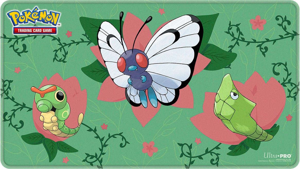 UP PLAYMAT POKEMON CATERPIE EVOLUTIONS STITCHED Playmat Ultra Pro | Red Claw Gaming