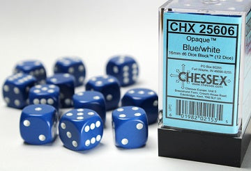 OPAQUE 12D6 BLUE/WHITE 16MM | Red Claw Gaming