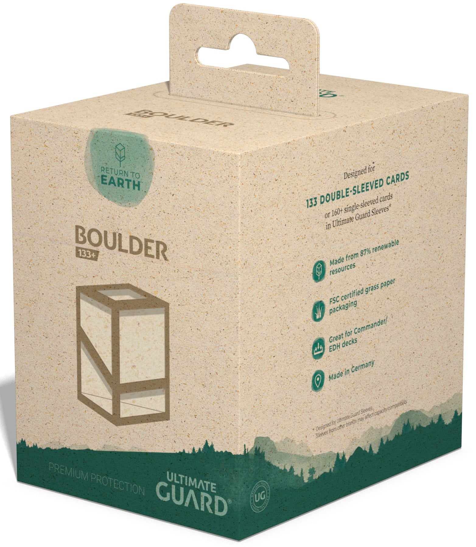 UG RETURN TO EARTH DECK CASE BOULDER 133+ NATURAL Deck Box Ultimate Guard    | Red Claw Gaming