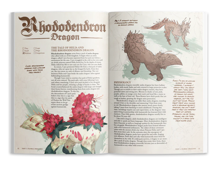 THE FIELD GUIDE TO FLORAL DRAGONS DELUXE SET D&D Book Hit Point Press | Red Claw Gaming