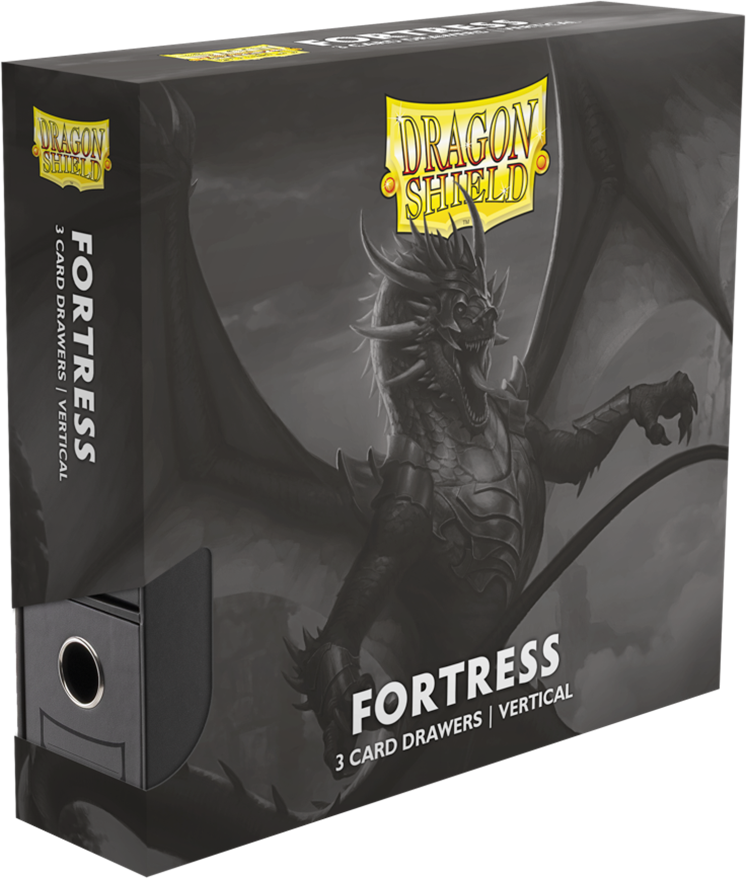 DRAGON SHIELD FORTRESS CARD DRAWERS VERTICAL 3 ROW BLACK | Red Claw Gaming