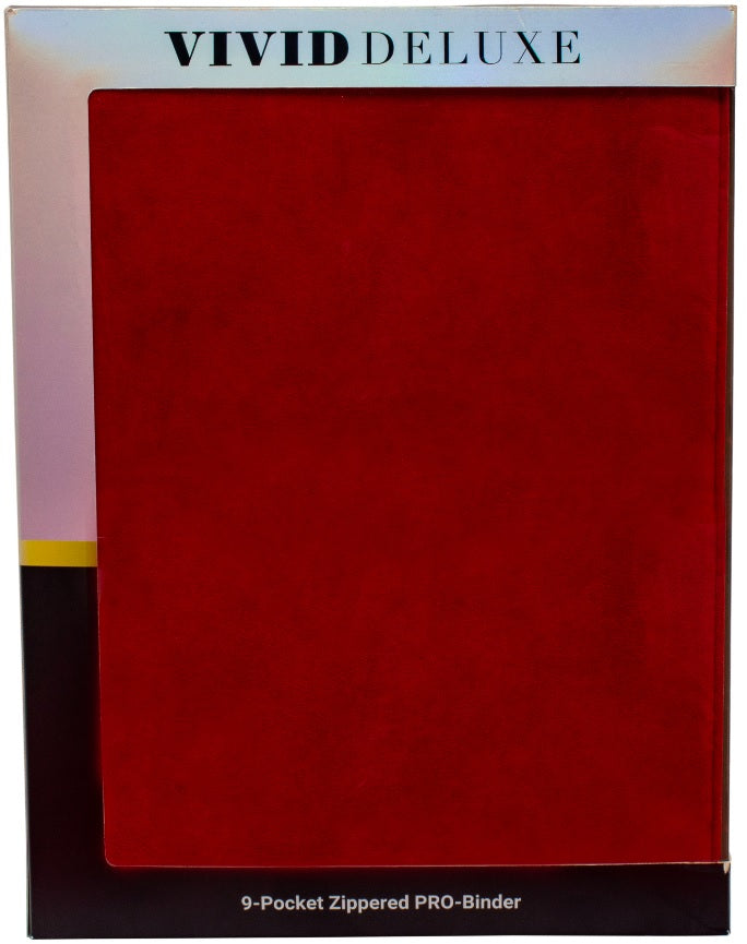 UP ZIP BINDER PRO VIVID DELUXE 9PKT RED  Ultra Pro    | Red Claw Gaming