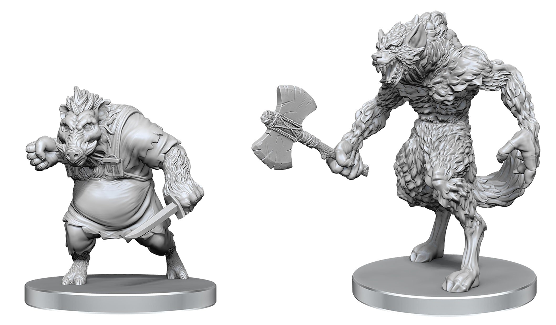 PF UNPAINTED MINIS WV26 WEREWOLF & WEREBOAR Minatures Wizkids Games | Red Claw Gaming
