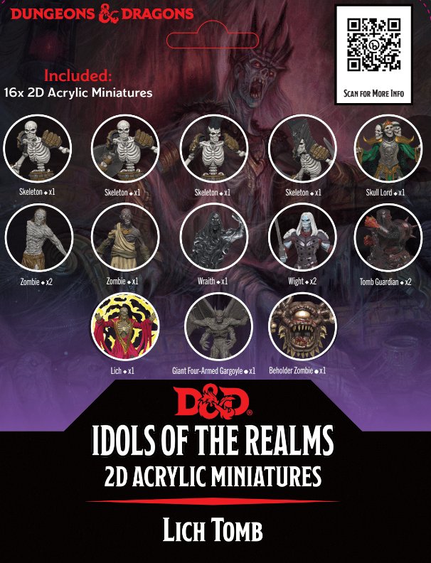 D&D IDOLS 2D MINIS LICH TOMB 2D Miniatures Red Claw Gaming    | Red Claw Gaming