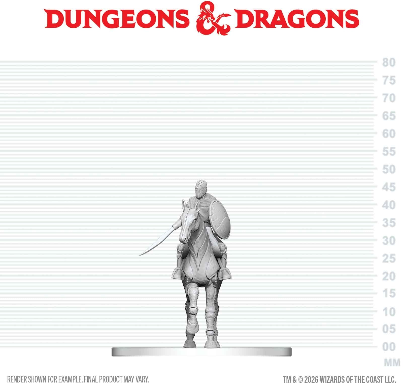 DND UNPAINTED MINIS WV29 NIMBLEWRIGHT STEED WITH RIDER | Red Claw Gaming