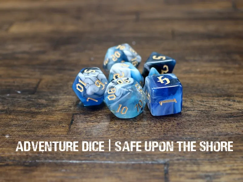 Adventure Dice Safe Upon the Shore dice set Dice & Counters Adventure Dice | Red Claw Gaming