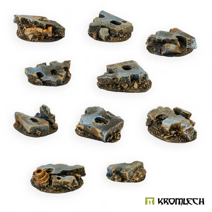 Small Concrete Slabs Basing Kit Minatures Kromlech | Red Claw Gaming