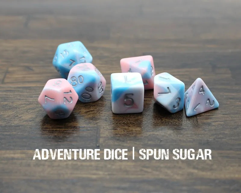 Adventure Dice Spun Sugar Dice Set Dice & Counters Adventure Dice | Red Claw Gaming