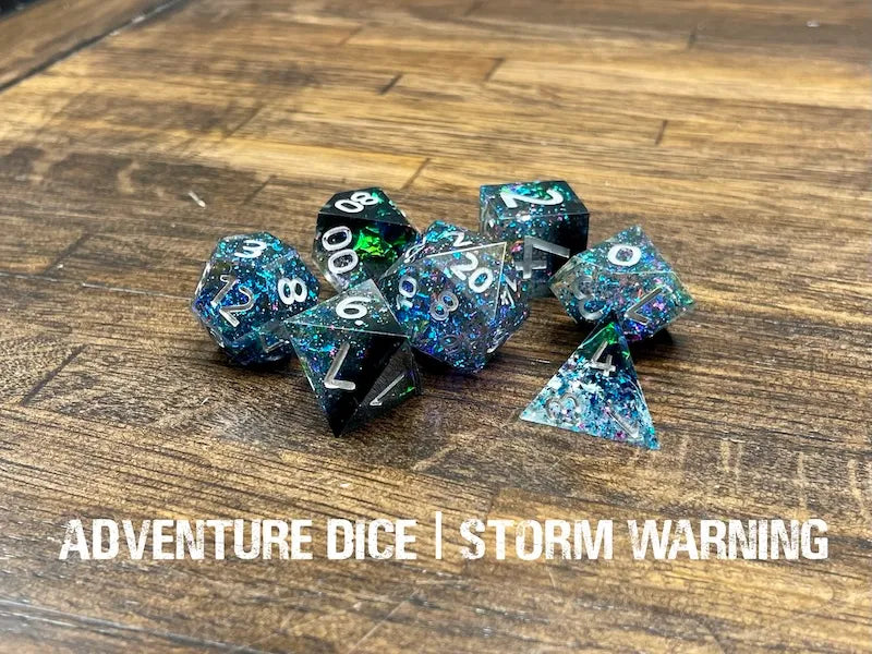 Storm Warning sharp edge dice set Dice & Counters Adventure Dice | Red Claw Gaming