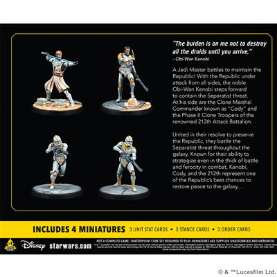 Star Wars Shatterpoint Hello There: Gene3ral Obi-Wan Kenobi Squad Pack Star Wars: Legion Fantasy Flight Games    | Red Claw Gaming