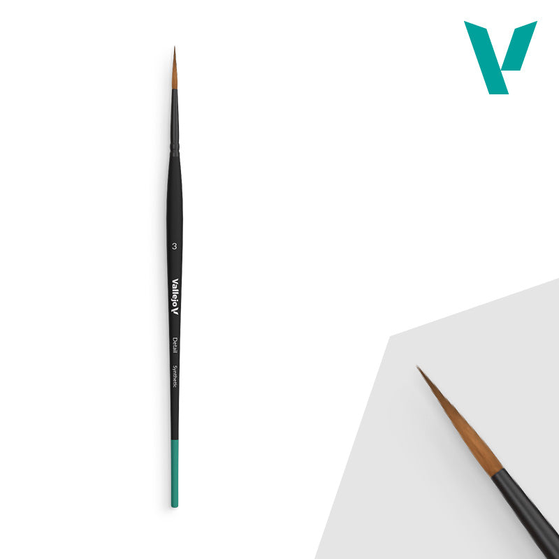 VALLEJO: ROUND SYNTHETIC DETAIL BRUSH NO. 3 Vallejo Brush Vallejo    | Red Claw Gaming