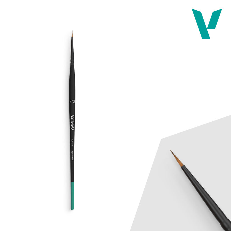VALLEJO: ROUND SYNTHETIC DETAIL BRUSH NO. 3/0 Vallejo Brush Vallejo    | Red Claw Gaming