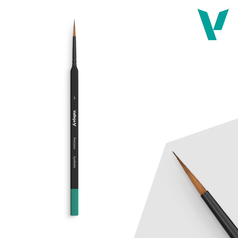 VALLEJO: ROUND SYNTHETIC PRECISION BRUSH/TRIANGLE NO. 3 Vallejo Brush Vallejo    | Red Claw Gaming