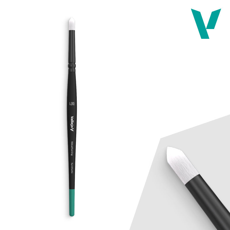 VALLEJO: WEATHERING ROUND SYNTHETIC BRUSH LARGE Vallejo Brush Vallejo    | Red Claw Gaming