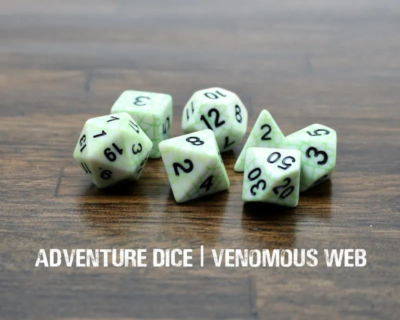 Adventure Dice Venomous Web Dice Set Dice & Counters Adventure Dice | Red Claw Gaming