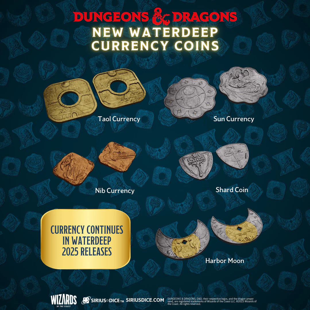 Dungeons & Dragons Xanathar's Treasure Pack: Waterdeep Collection Dice & Counters Sirius Dice | Red Claw Gaming