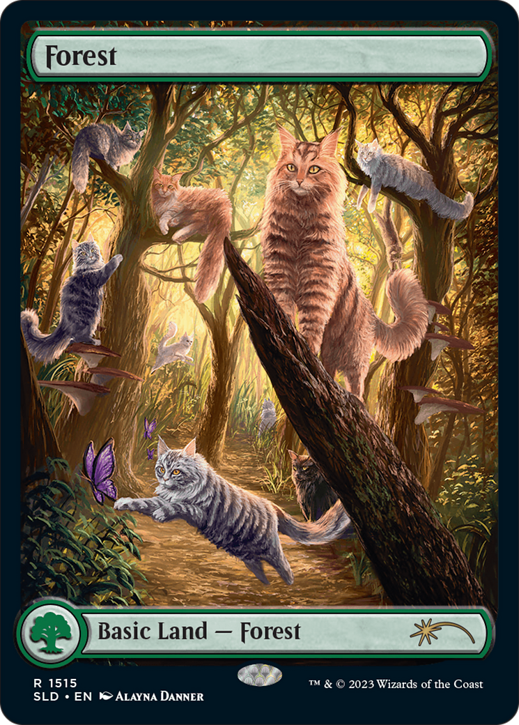 Forest (1515) [Secret Lair Commander Deck: Raining Cats and Dogs] MTG Single Magic: The Gathering    | Red Claw Gaming