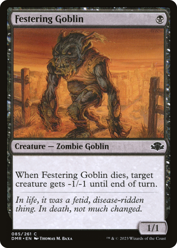 Festering Goblin [Dominaria Remastered] MTG Single Magic: The Gathering    | Red Claw Gaming