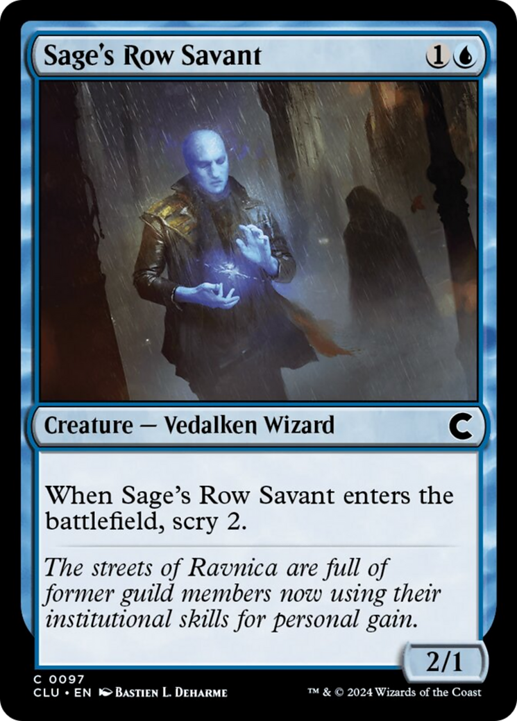 Sage's Row Savant [Ravnica: Clue Edition] MTG Single Magic: The Gathering    | Red Claw Gaming