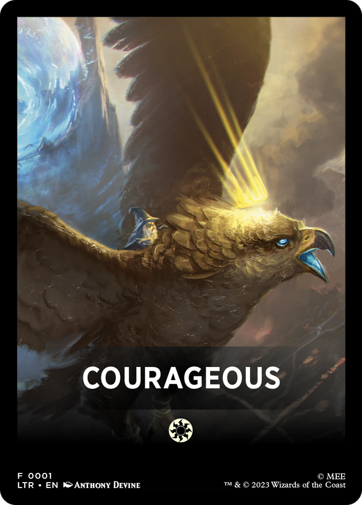 Courageous Theme Card [The Lord of the Rings: Tales of Middle-Earth Tokens] MTG Single Magic: The Gathering    | Red Claw Gaming