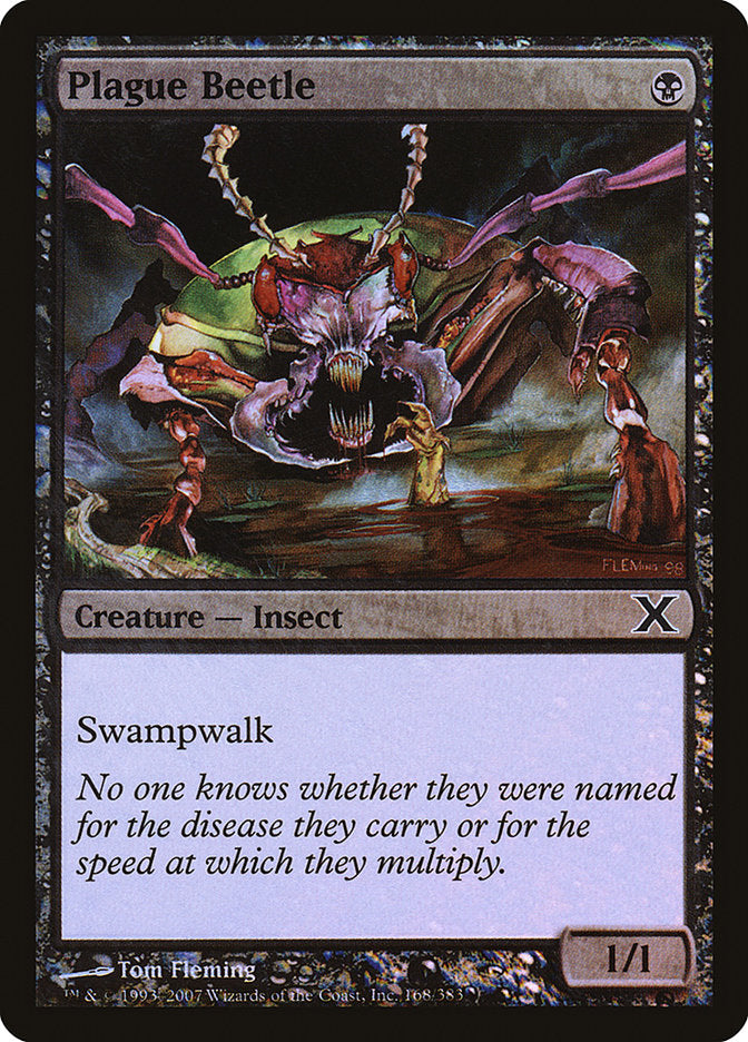 Plague Beetle (Premium Foil) [Tenth Edition] MTG Single Magic: The Gathering    | Red Claw Gaming