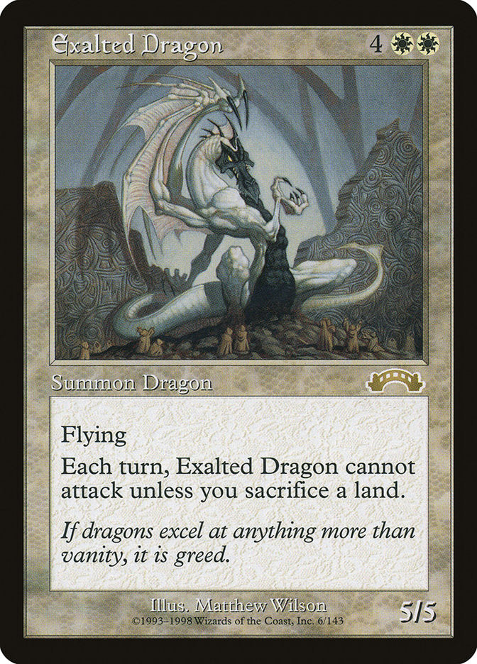 Exalted Dragon [Exodus] MTG Single Magic: The Gathering    | Red Claw Gaming